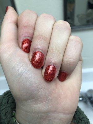 glitter gel manicure