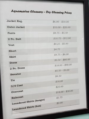 Dry Cleaning Prices (2019) - Good Prices