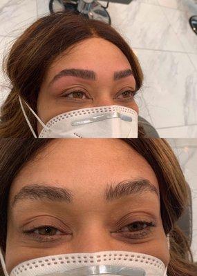 Before & After brows