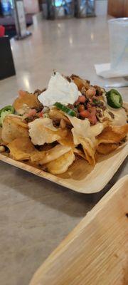 Irish nachos on housemade chips