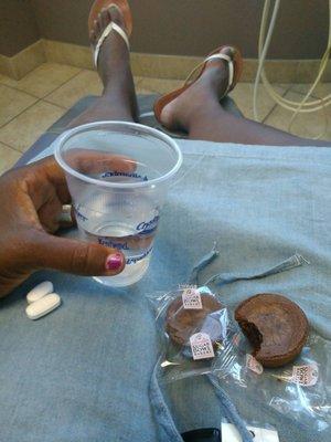 My AWESOMENESS OF A DENTIST EFERMA. She EARNS 5  STARS W/ ME! Brownies to take antibiotics and pain pills