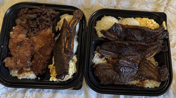 BBQ Mix Plate vs BBQ Short Ribs