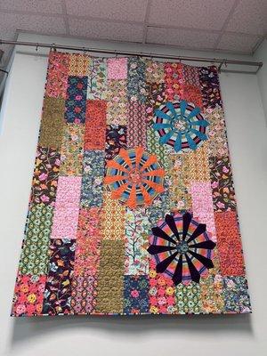 Shop sample of a quilt using Kathy Doughty's fabrics