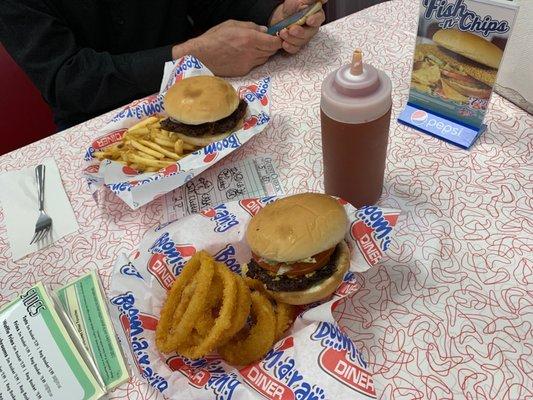 Two burger baskets.