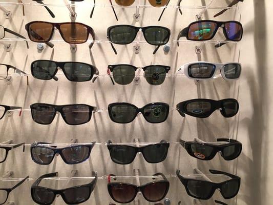 Check out more sunglasses inside our frame room. We can put your prescription into most sunglass frames!