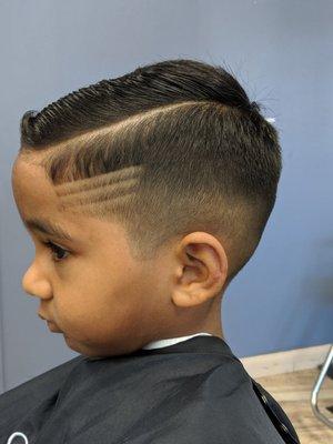 Kids bald fade style