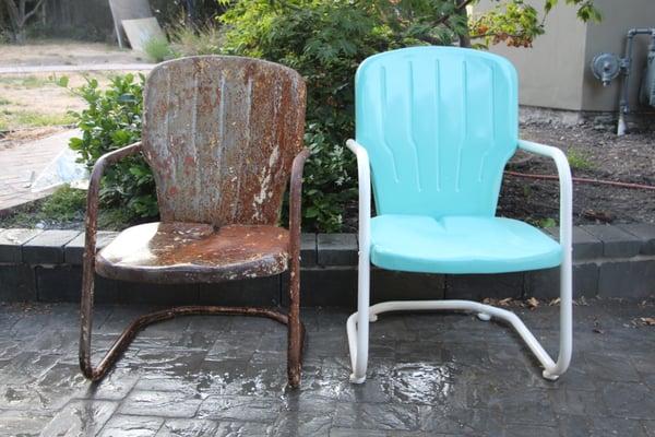 Before and After Shell Chairs