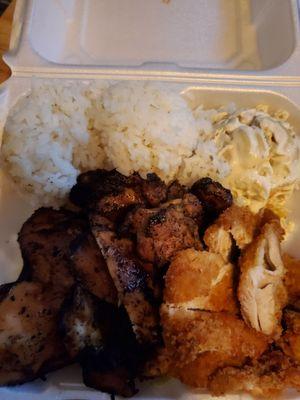 Teriyaki Chicken and Katsu Chicken Regular plate.