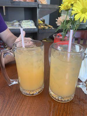 Freshly. Squeezed cantaloupe juice