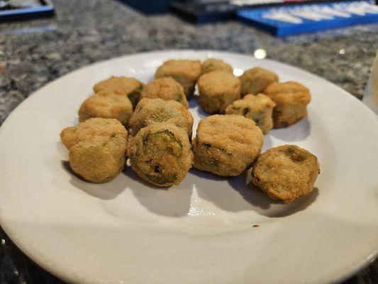 Fried okra tastes exactly like fried goblin fingers.