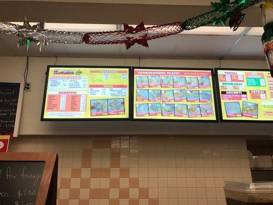 Menu board