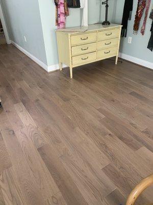 Gorgeous solid oak put in Master Bedroom!