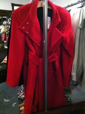 This beautiful red coat from Threads and Needles, reminds me of "A's" red coat from Pretty Little Liars