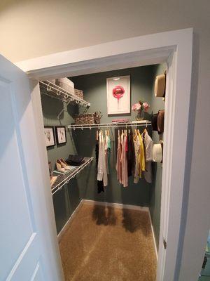 We love a painted and staged closet! Painting your closets add so much character!