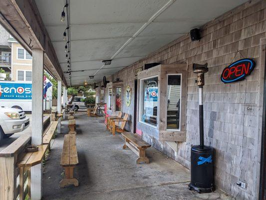 Outdoor patio for eating