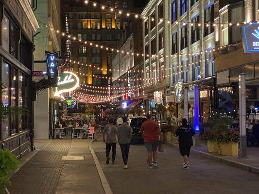 The street of restaurants