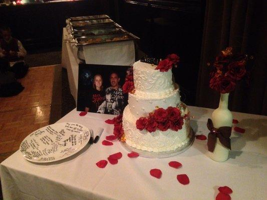 Our beautiful wedding cake made by Alyssa at Wildflour!!