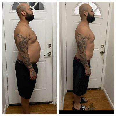 8-Week Challenge Transformation WINNER! Side (33lbs lost!)