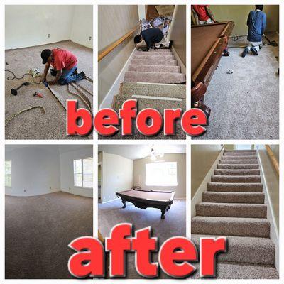 Carpet and pad installation ph 8324350305