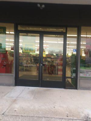 The entrance to the store