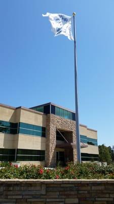 Love the Mission Viejo flag at the front entrance.