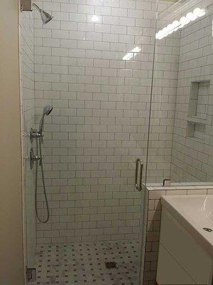 The completed shower.