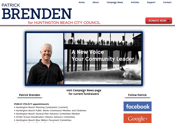 Pat Brenden for City Council
 (site done by HB Website Design)