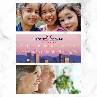 We provide emergency dental services to patients of all ages.