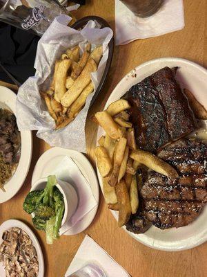 12 oz ribeye & ribs combo