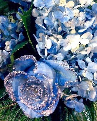 Ice blue bouquet