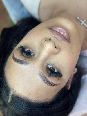 Brows after lamination, threading and shaping