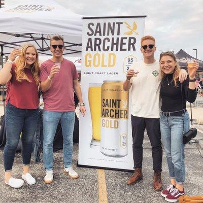 A complimentary beer tasting with St. Archer Gold