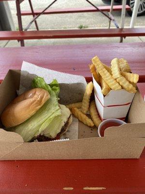 Texas burger & fries