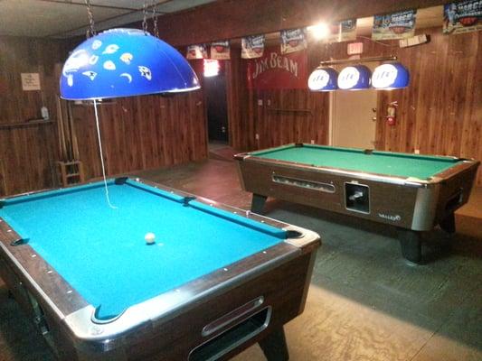 Two pool tables!