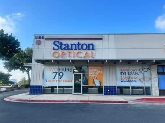 Storefront at Stanton Optical Store San Antonio TX 78223