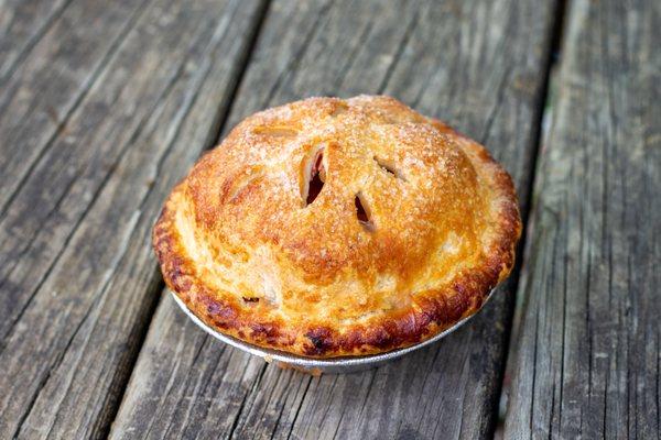 Pie featuring local peaches