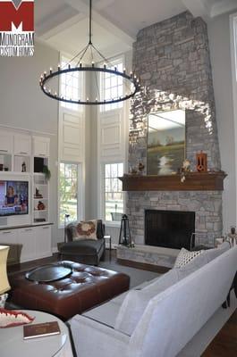 family room in "custom home of the year"