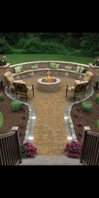 Beatification of an area that I personally did. Walkway that leads from the home to your firepit.