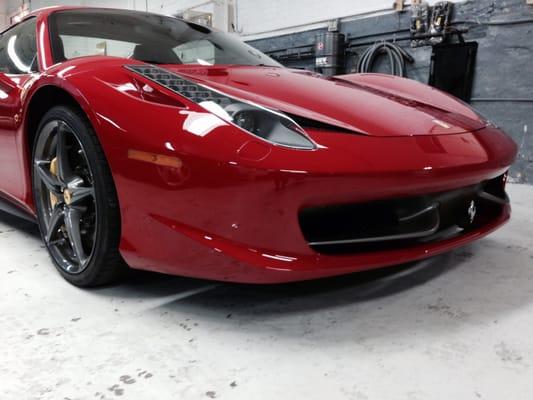 2014 Ferrari 458 Italia Suntek Paint Protection Film nose wrap