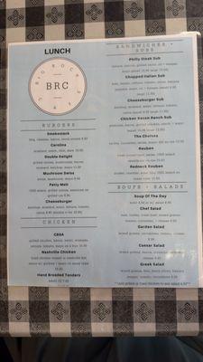 Lunch Menu