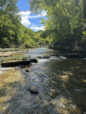 Left side waterfall