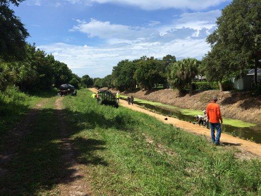 Erosion Control & Plantings to hold the soil