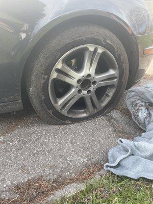 my tire that "didnt need to be fixed"