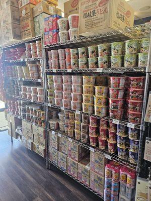 Large selection of ramen