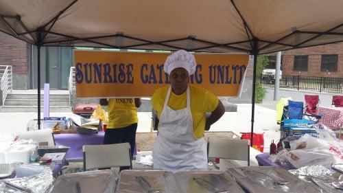 Chef Sha getting down to business at the Ethnic Festival in Harlem