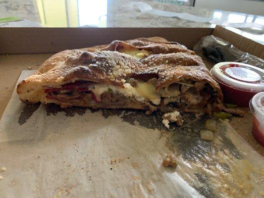 Large Supreme Calzone. Half actually lol