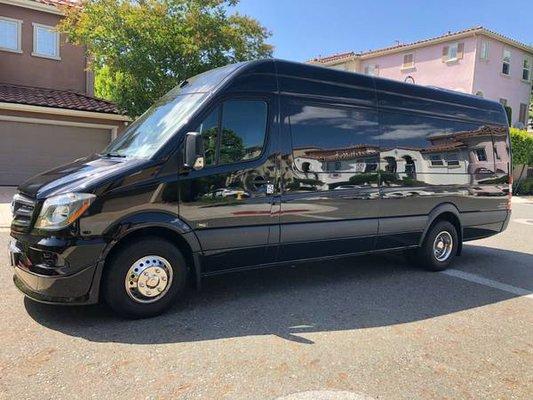 Our Mercedes Benz Sprinter Limo Van is the perfect vehicle for small groups with up to 11 guests.