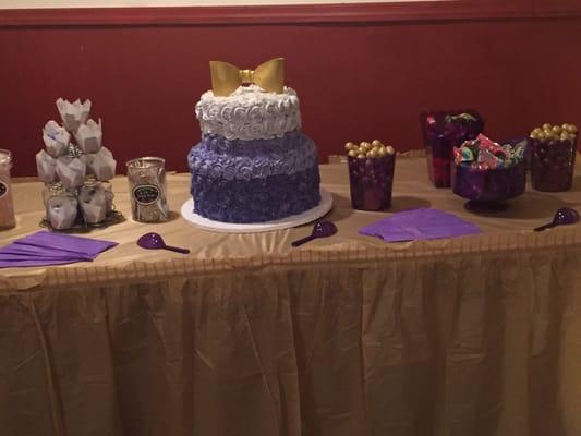 Cake and candy table