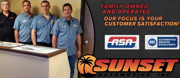 Sunset Automotive, Inc is family owned and operated.