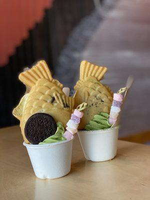 Matcha icecream taiyaki